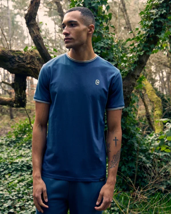 Original Preece T-Shirt Navy Crosshatch