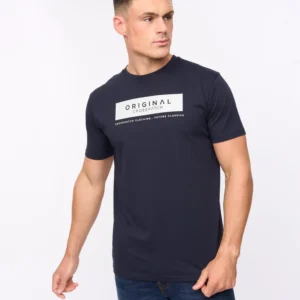 Original Jamstate T-Shirt Navy Crosshatch