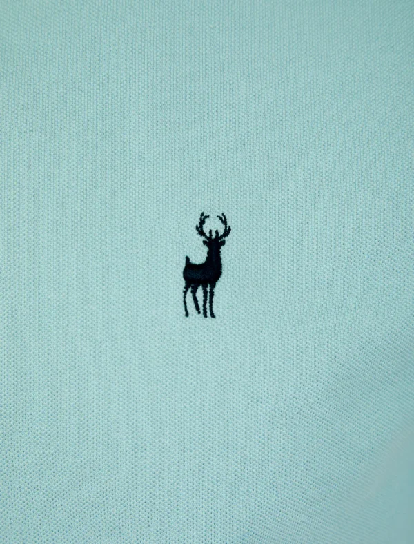 Original Underwood 2 Cotton Pique Polo Shirt in Forget Me Not Blue - Kensington Eastside