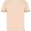 Original Underwood 2 Cotton Pique Polo Shirt in Peach Whip - Kensington Eastside