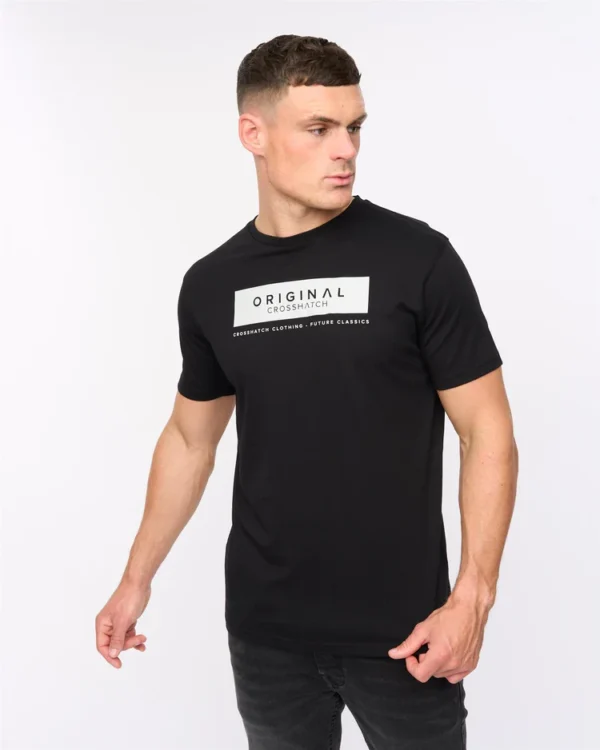 Original Jamstate T-Shirt Black Crosshatch