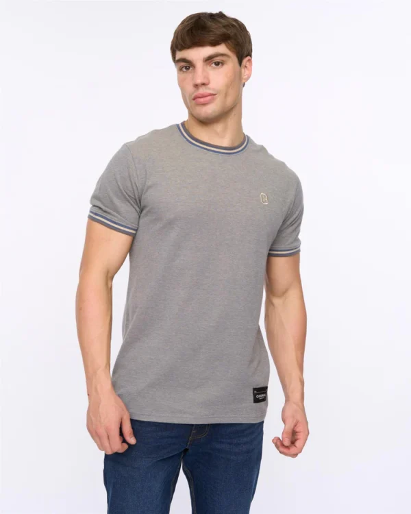 Original Keraga T-Shirt Denim Blue Crosshatch