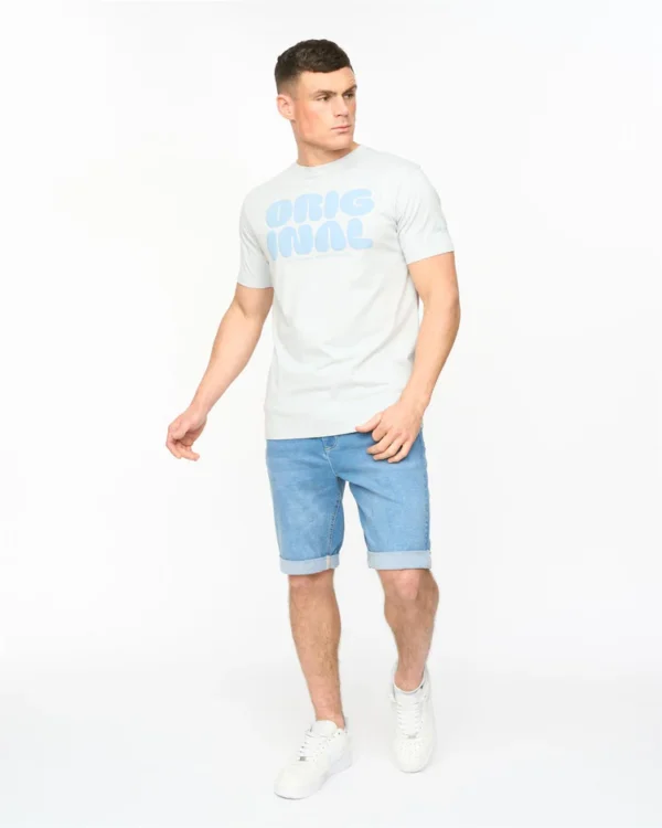 Original Transflate T-Shirt Light Blue Crosshatch