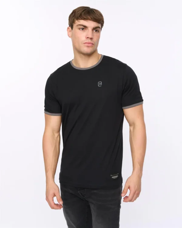 357cf862-9554-4587-af21-9e4586b3111c_750x Original Lamtopi T-Shirt Black Crosshatch