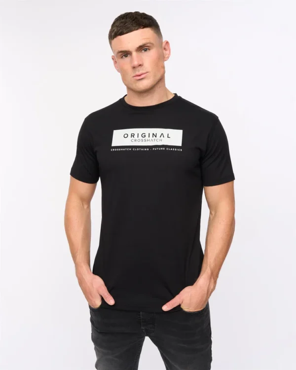 Original Jamstate T-Shirt Black Crosshatch