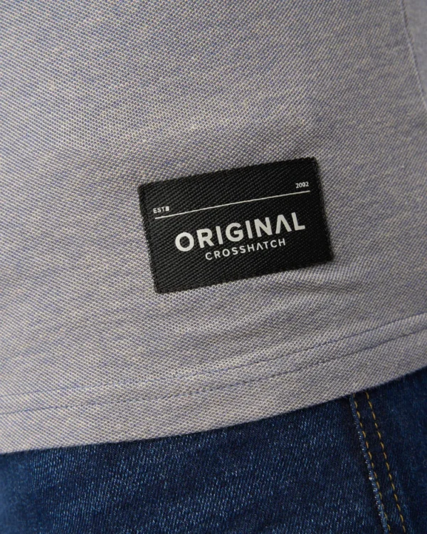 Original Keraga T-Shirt Denim Blue Crosshatch