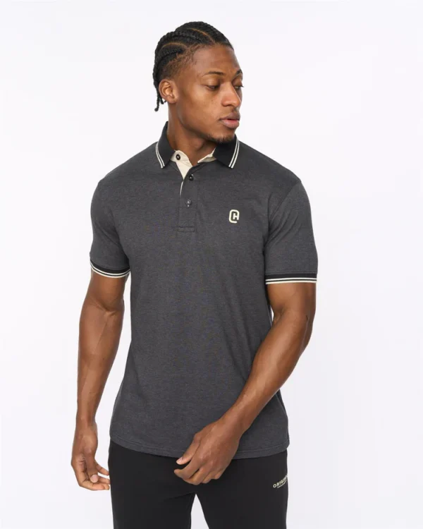 Original Preece Polo Black Crosshatch