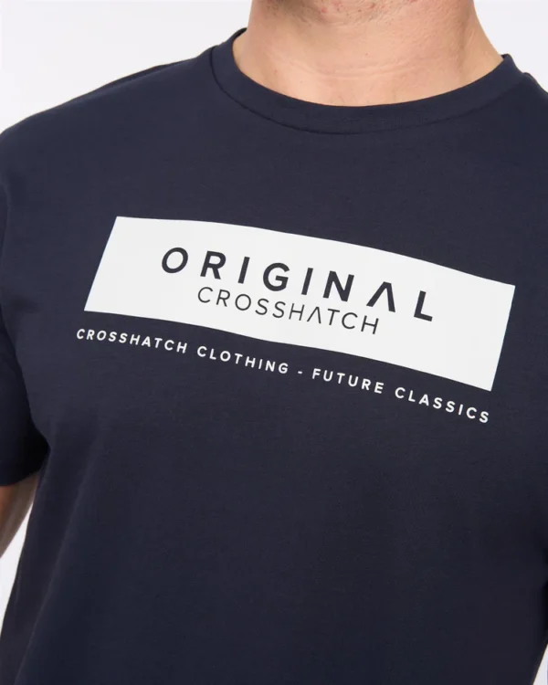 Original Jamstate T-Shirt Navy Crosshatch