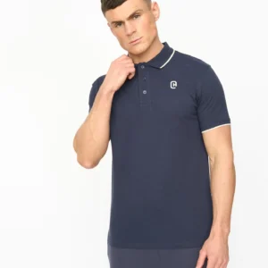 Original Crufton Polo Navy Crosshatch