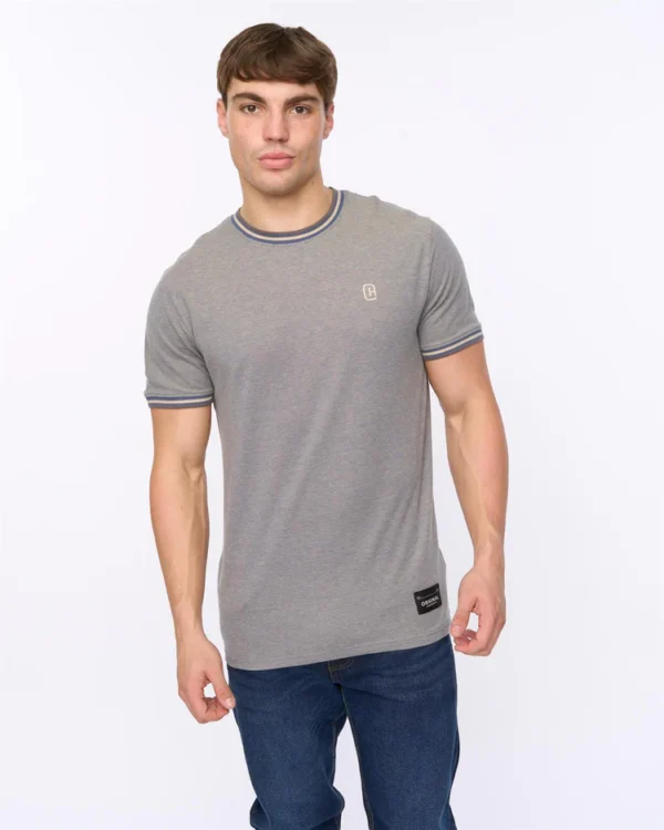 Original Keraga T-Shirt Denim Blue Crosshatch