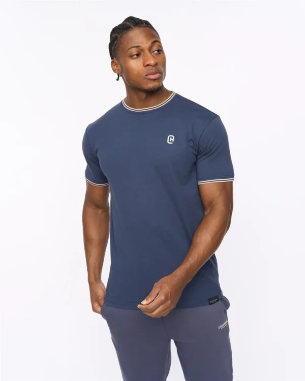 Original Preece T-Shirt Navy Crosshatch