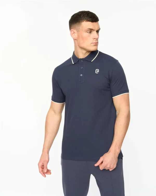 Original Crufton Polo Navy Crosshatch