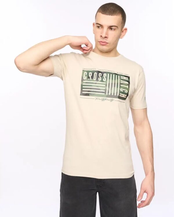 Original Wenfore T-Shirt Light Stone Crosshatch
