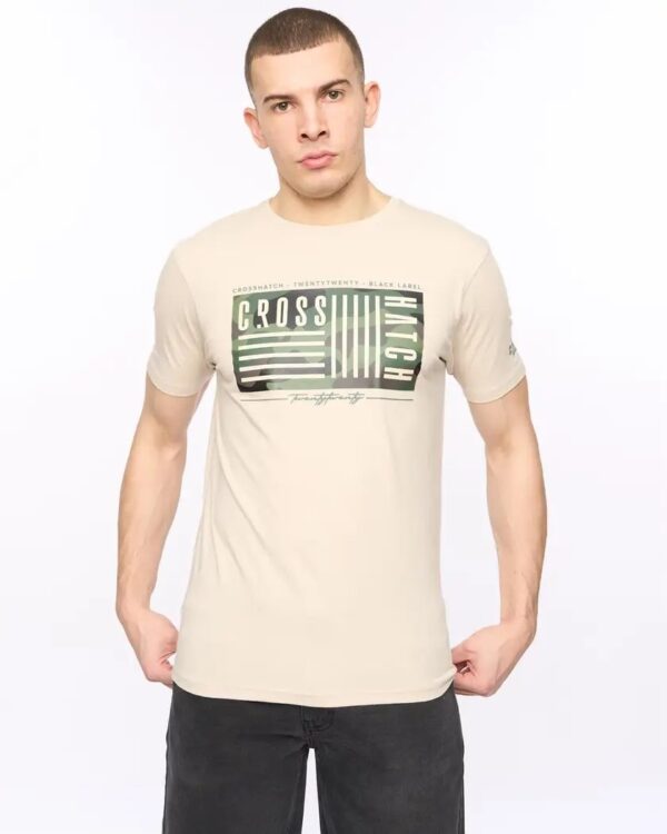 Original Wenfore T-Shirt Light Stone Crosshatch