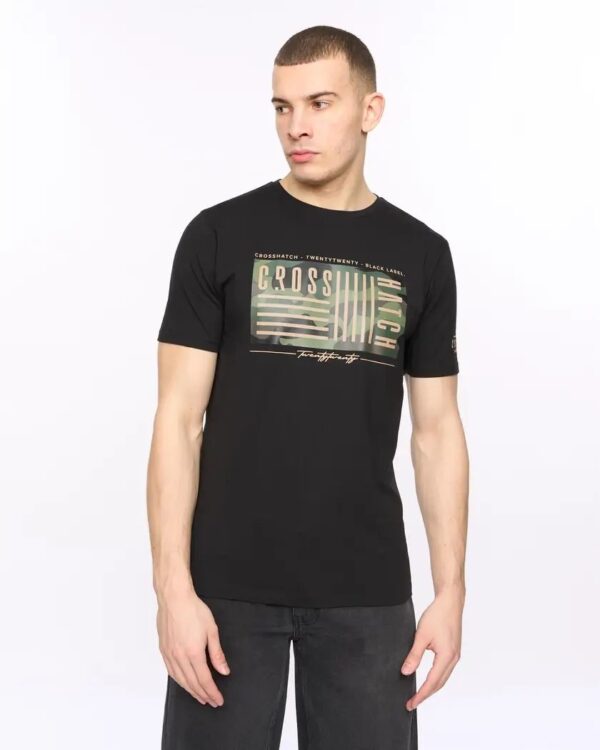 Original Wenfore T-Shirt Black Crosshatch