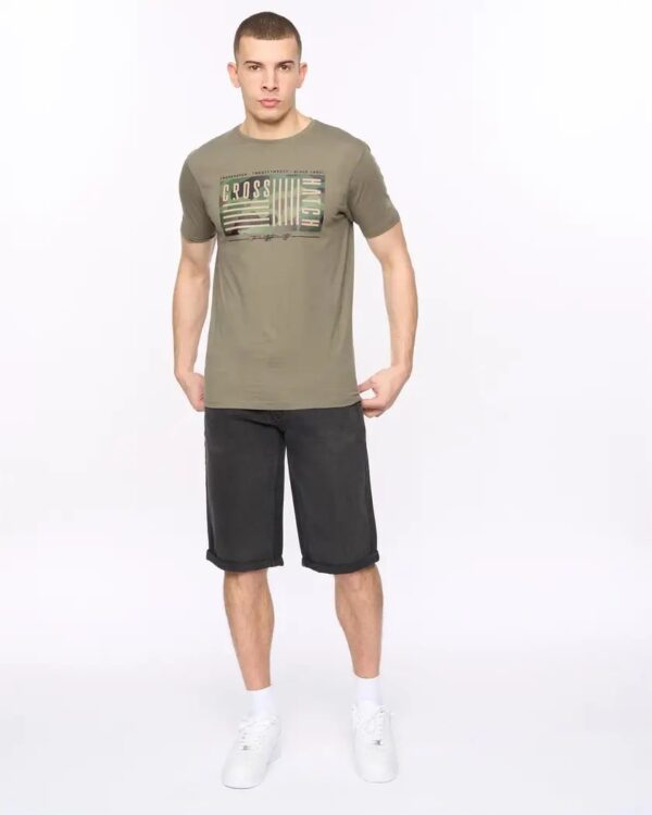 Original Wenfore T-Shirt Green Crosshatch