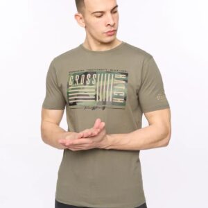 Original Wenfore T-Shirt Green Crosshatch