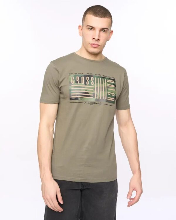Original Wenfore T-Shirt Green Crosshatch