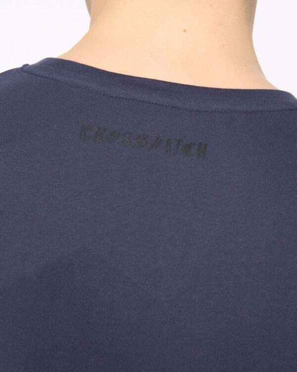 photo_5996999858759339329_y Original Crew Neck T-Shirt Navy Crosshatch