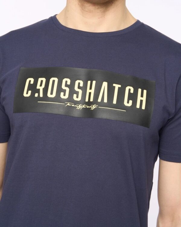 photo_5996999858759339330_y Original Crew Neck T-Shirt Navy Crosshatch
