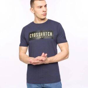 Original Crew Neck T-Shirt Navy Crosshatch