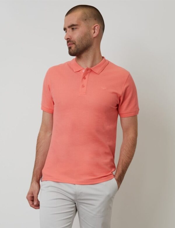 Original Threadbare Coral Cotton Pique Short Sleeve Polo Shirt