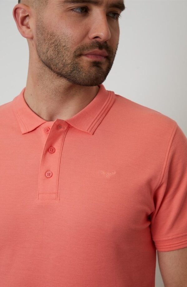 Original Threadbare Coral Cotton Pique Short Sleeve Polo Shirt