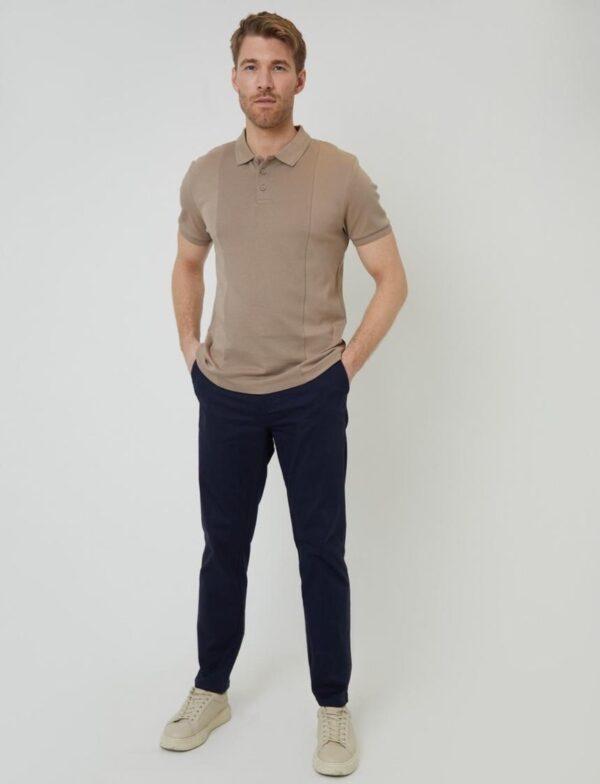 Original Threadbare Men's Short-Sleeve Taupe Polo Shirt