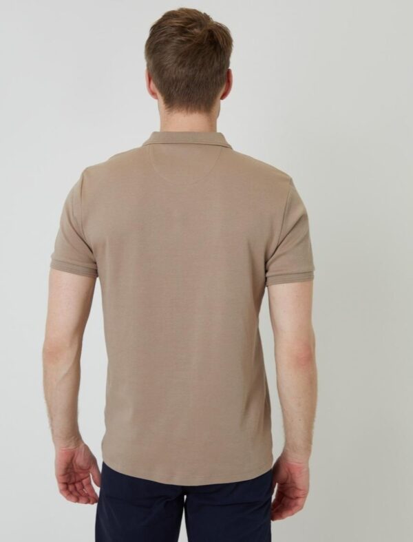 Original Threadbare Men's Short-Sleeve Taupe Polo Shirt