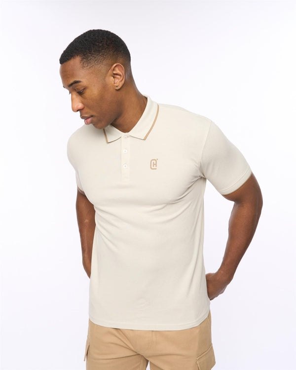 Original Crufton Polo Neutral Crosshatch