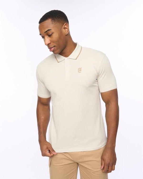 Original Crufton Polo Neutral Crosshatch