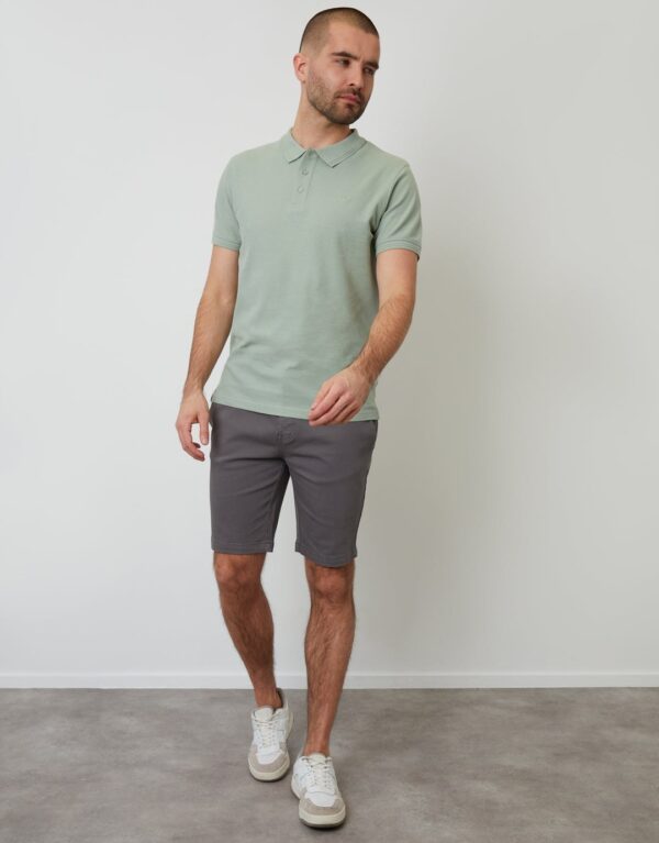 photo_6021464589477809168_w Original Threadbare Sage Green Cotton Pique Short Sleeve Polo Shirt