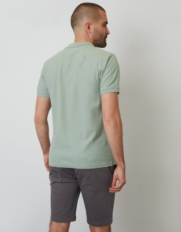 photo_6021464589477809169_w Original Threadbare Sage Green Cotton Pique Short Sleeve Polo Shirt