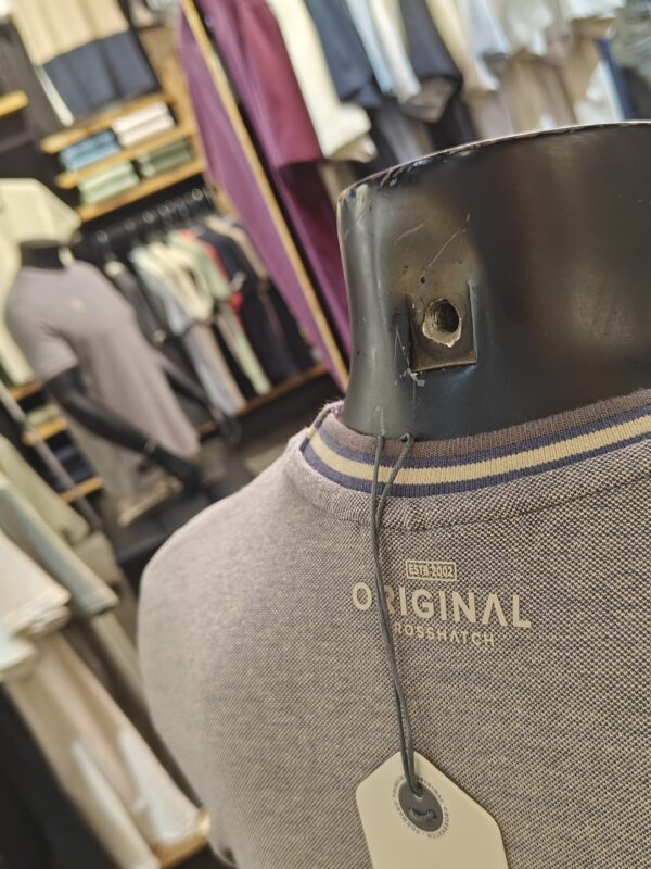 Original Keraga T-Shirt Denim Blue Crosshatch